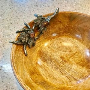 Mudpie Wooden Acorn Bowl